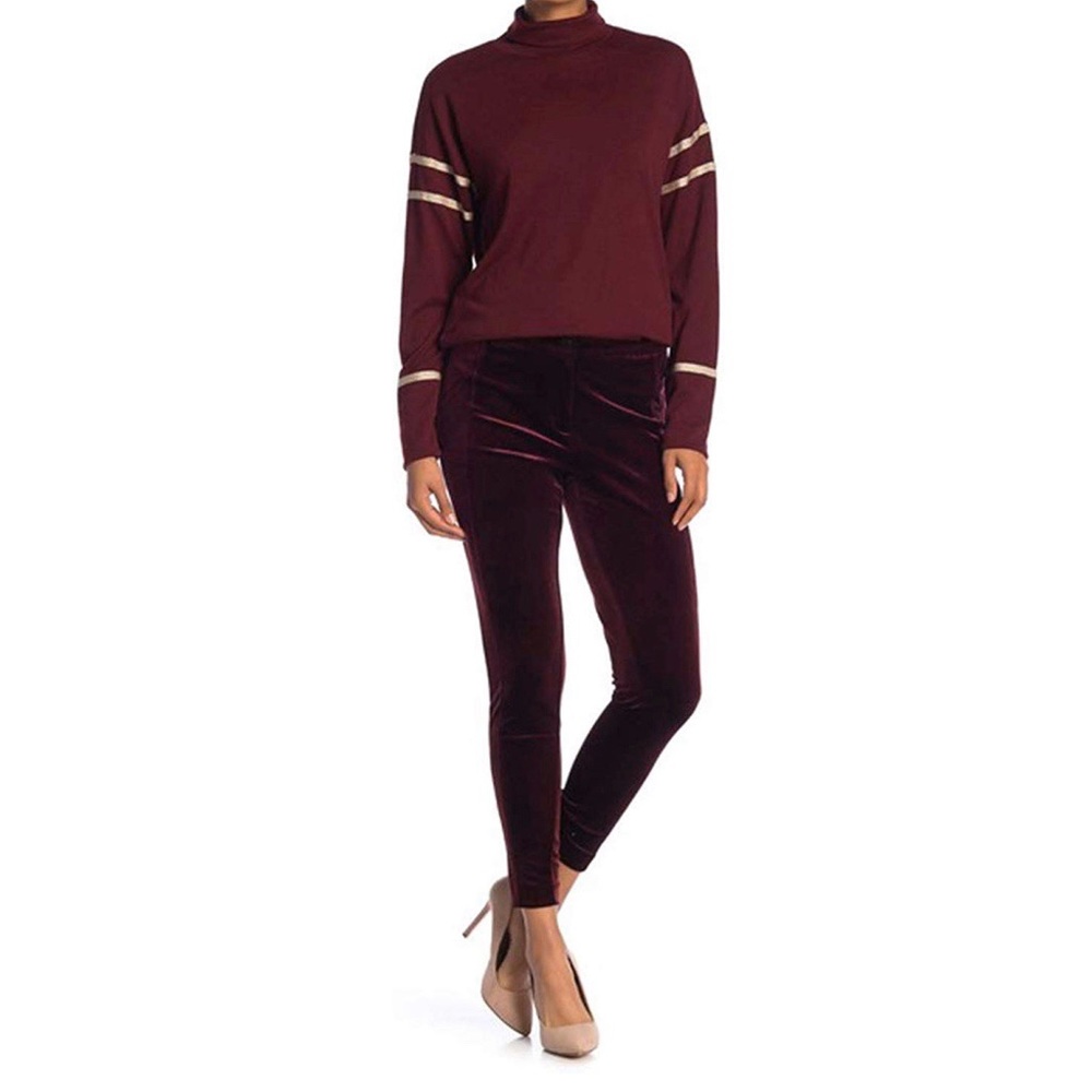 Laundry By Shelli Segal Allover Velvet Skinny Pant